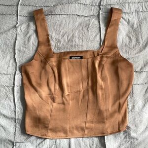 Express Tan No Sleeve Top